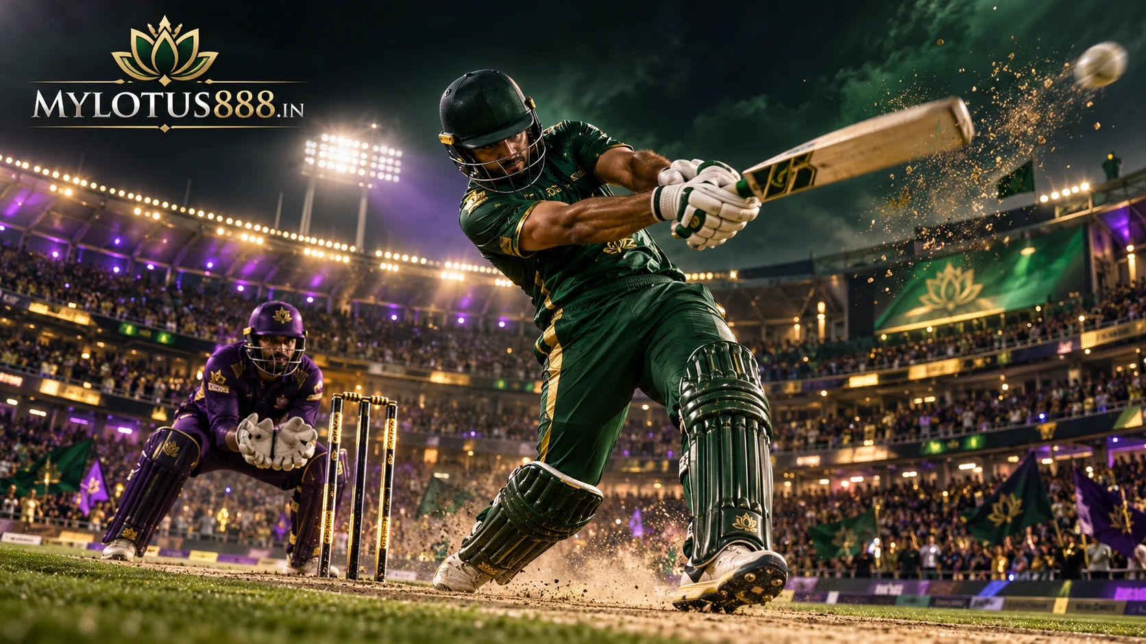 Cricket stadium artwork for BBL match 1